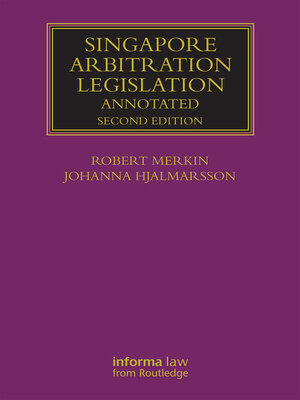 cover image of Singapore Arbitration Legislation